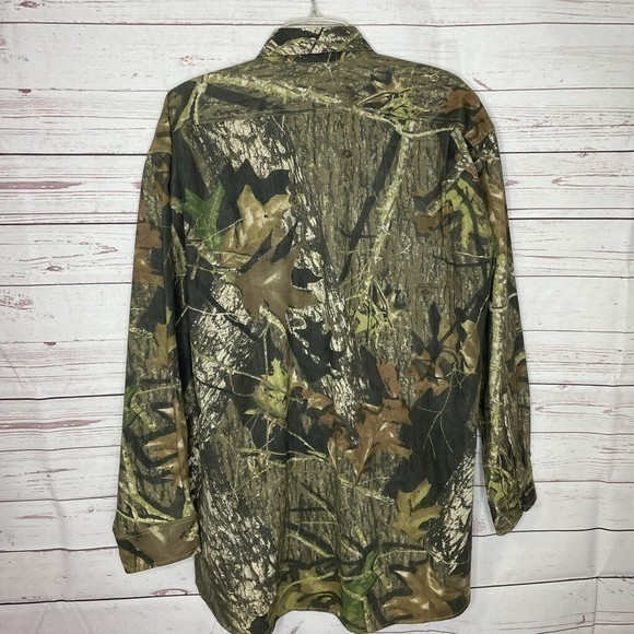 RedHead Mens Sz L Camouflage Long Sleeve Button‎ Up Hunting Shirt bass pro - Picture 12 of 12